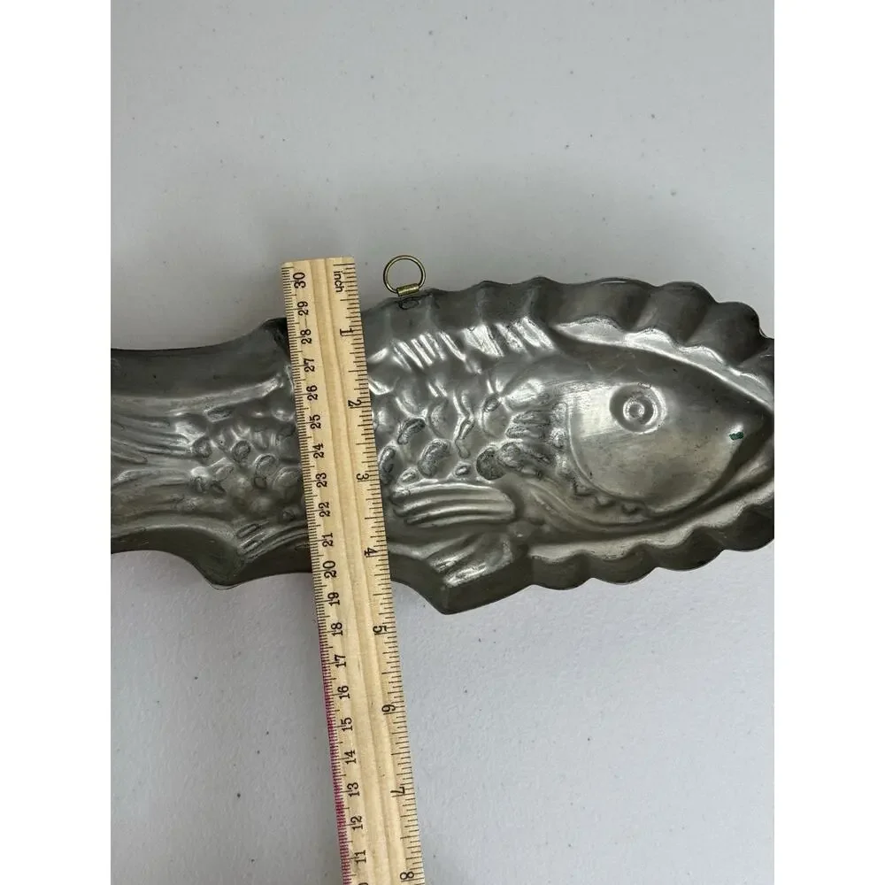 Tagus Portugal Copper Fish Mold VTG Patina 12” x 5